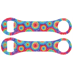 BarProducts.com Kolorcoat™ Dog Bone Bottle Opener - Tie Dye Circles