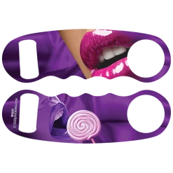 BarProducts.com PRODUCT DESIGNER Kolorcoat™ Knuckle Popper Opener - Sexy Lips