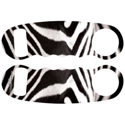 BarProducts.com Custom Bottle Openers Kolorcoat™ Knuckle Popper Opener - Zebra