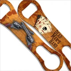 BarProducts.com Dead Man's Hand Kolorcoat™ V-Rod® Opener Bartending Bottle Openers