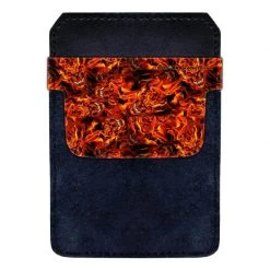 BarProducts.com DekoPokit™ Leather Bottle Opener Pocket Protector W/ Designer Flap - Flaming Demons