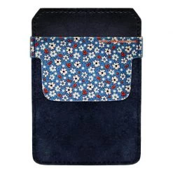 BarProducts.com DekoPokit™ Leather Bottle Opener Pocket Protector W/ Designer Flap - Denim Floral
