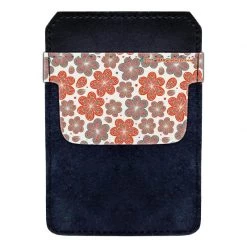 BarProducts.com Bottle Opener Accessories DekoPokit™ Leather Bottle Opener Pocket Protector W/ Designer Flap - Orange Floral