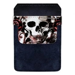 BarProducts.com DekoPokit™ Leather Bottle Opener Pocket Protector W/ Designer Flap - Grungy Skull And Roses Bottle Opener Accessories