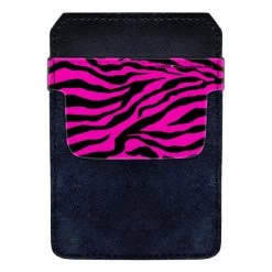 BarProducts.com DekoPokit™ Leather Bottle Opener Pocket Protector W/ Designer Flap - Pink Zebra Print Bottle Opener Accessories