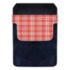BarProducts.com DekoPokit™ Leather Bottle Opener Pocket Protector W/ Designer Flap - Orange Plaid
