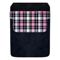 BarProducts.com DekoPokit™ Leather Bottle Opener Pocket Protector W/ Designer Flap - Pink And Black Plaid