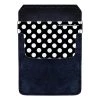 BarProducts.com DekoPokit™ Leather Bottle Opener Pocket Protector W/ Designer Flap - Black And White Polka Dots