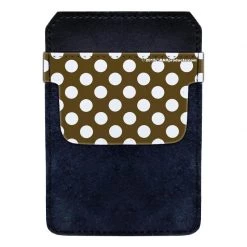 BarProducts.com DekoPokit™ Leather Bottle Opener Pocket Protector W/ Designer Flap - Brown And White Polka Dots Bottle Opener Accessories