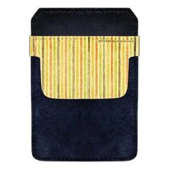 BarProducts.com DekoPokit™ Leather Bottle Opener Pocket Protector W/ Designer Flap - Yellow Grunge Stripes DekoPokits™