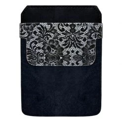 BarProducts.com DekoPokit™ Leather Bottle Opener Pocket Protector W/ Designer Flap - White And Black Lace