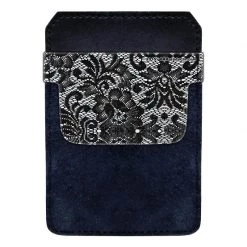 BarProducts.com DekoPokit™ Leather Bottle Opener Pocket Protector W/ Designer Flap - White And Black Lace