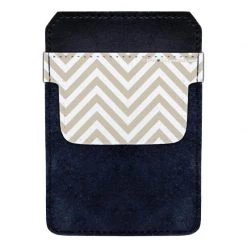 BarProducts.com DekoPokit™ Leather Bottle Opener Pocket Protector W/ Designer Flap - Tan Zig Zag