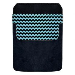 BarProducts.com DekoPokit™ Leather Bottle Opener Pocket Protector W/ Designer Flap - Teal And Black Zig Zag DekoPokits™
