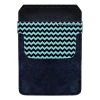 BarProducts.com DekoPokit™ Leather Bottle Opener Pocket Protector W/ Designer Flap - Teal And Black Zig Zag DekoPokits™