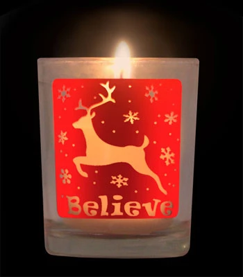 deer-votive_1.jpg BarProducts.com Votive/Shot Glass - Reindeer Believe - 2.5 Ounce Holiday Bar Products
