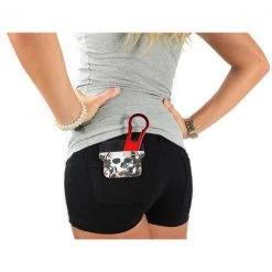 BarProducts.com DekoPokit™ Leather Bottle Opener Pocket Protector W/ Designer Flap - Purple And Tan Stars