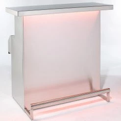 BarProducts.com Stainless Steel Portable Bar With 3D Holographic Lighting And Integrated Ice Bin BAR EQUIPMENT