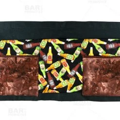 Bar Products Designer Apron - Beer Patchwork Pattern - 5 Compartment