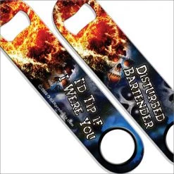 BarProducts.com Speed Bottle Opener / Bar Key - Disturbed Bartender Bartending Bottle Openers