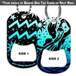BarProducts.com Dog Tag Bottle Opener - Zodiac Sign - Aquarius