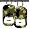 BarProducts.com Dog Tag Bottle Opener - Black / Yellow Grunge Camo HOME BAR & GIFTS