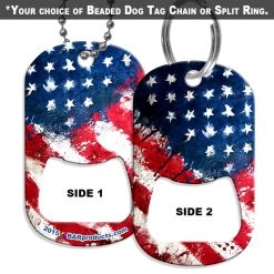 BarProducts.com Dog Tag Bottle Opener - Grunge US. Flag HOME BAR & GIFTS