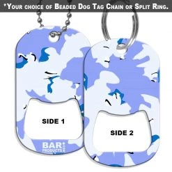 BarProducts.com HOME BAR & GIFTS Dog Tag Bottle Opener - Light Blue Camo