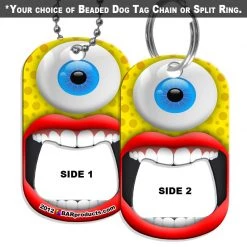 BarProducts.com HOME BAR & GIFTS Dog Tag Bottle Opener - Monster Bob