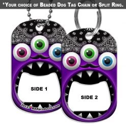 BarProducts.com Dog Tag Bottle Opener - Three Eyed Tony HOME BAR & GIFTS