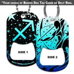BarProducts.com HOME BAR & GIFTS Dog Tag Bottle Opener - Zodiac Sign - Sagittarius