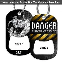 BarProducts.com HOME BAR & GIFTS Dog Tag Bottle Opener - Danger