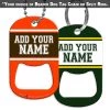 BarProducts.com CUSTOMIZABLE - Dog Tag Openers - Sports Teams (Several Team Color Options)