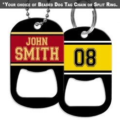 BarProducts.com CUSTOMIZABLE - Dog Tag Openers - Sports Teams (Several Team Color Options)