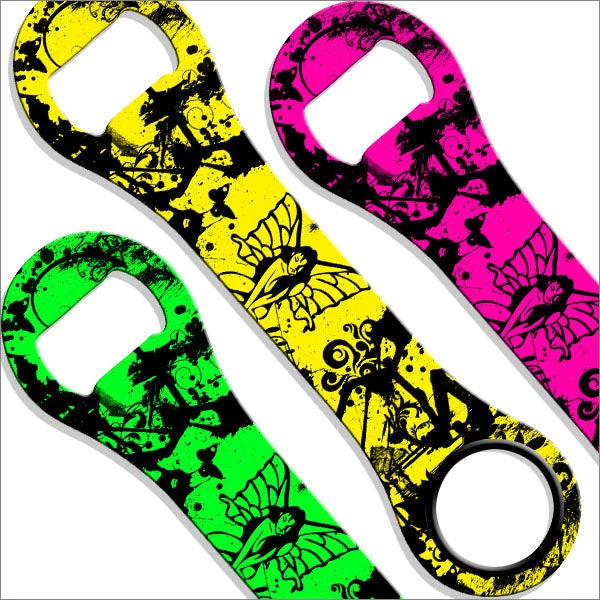 dogbone-opener-fairy-neons.jpg BarProducts.com Dog Bone Bottle Opener / Bar Key - Neon Tribal Fairy - Color Options BAR TOOLS