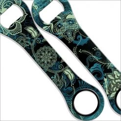 BarProducts.com BAR TOOLS Dog Bone Bottle Opener / Bar Key - Blue Henna