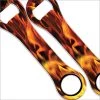 BarProducts.com Dog Bone Bottle Opener / Bar Key - Flames
