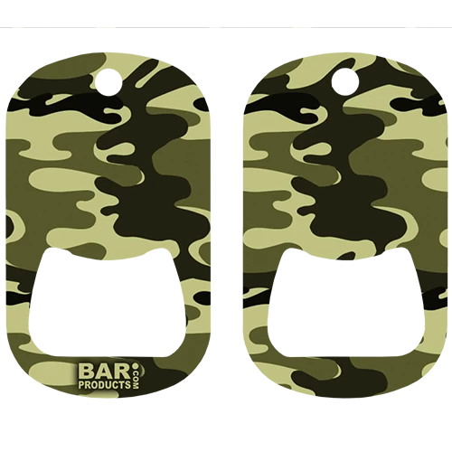 BarProducts.com Kolorcoat™ Dog Tag Opener - Light Green Camo
