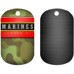 BarProducts.com Kolorcoat™ Dog Tag - Marine Custom Novelties