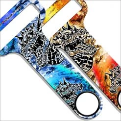 BarProducts.com HAMMERHEAD™ Bottle Opener - Grunge Dragon Bartending Bottle Openers
