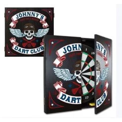 BarProducts.com Customizable Skull Biker Dartboard Cabinet HOME BAR & GIFTS