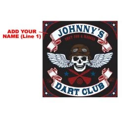 BarProducts.com Customizable Skull Biker Dartboard Cabinet HOME BAR & GIFTS