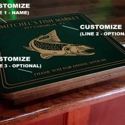 BarProducts.com Drunk Bunk™ - Bar Top Dining Platform - CUSTOMIZABLE - Seafood Design