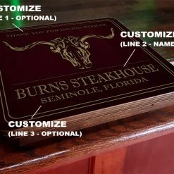 BarProducts.com Drunk Bunk™ - Bar Top Dining Platform - CUSTOMIZABLE - Steakhouse Design KITCHEN, DINING & SERVICE