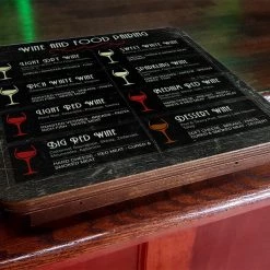 BarProducts.com Drunk Bunk™ - Bar Top Dining Platform - Wine And Food Pairing Chart KITCHEN, DINING & SERVICE