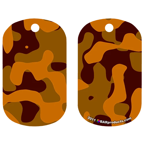 dt-_0000s_0002_orange-camo_2.png BarProducts.com Kolorcoat™ Dog Tag - Orange Camo Custom Novelties