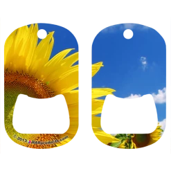 BarProducts.com Kolorcoat™ Dog Tag Opener - Sunflowers