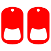 BarProducts.com Kolorcoat™ Dog Tag Opener - Red PRODUCT DESIGNER