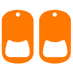 BarProducts.com Kolorcoat™ Dog Tag Opener - Orange