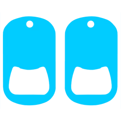 BarProducts.com Kolorcoat™ Dog Tag Opener - Turquiose